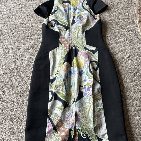 Etro Size 46 Made in Italy Art to Wear Art Deco Dress - Picture 5 of 11